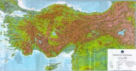 Türkiye Fiziki Haritası 3