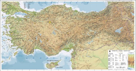 Türkiye Fiziki Haritası 4